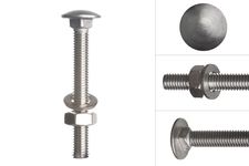 Carriage bolts stainless steel complete M10 x 80 mm