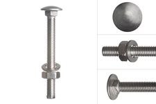 Carriage bolts stainless steel complete M10 x 90 mm