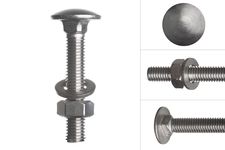 Carriage bolt stainless steel complete M12 x 70 mm