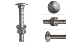 Carriage bolt stainless steel complete M12 x 80 mm