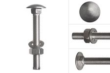 Carriage bolt stainless steel complete M12 x 90 mm
