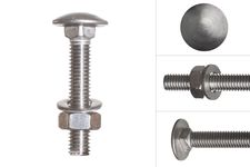 Carriage bolts stainless steel complete M8 x 45 mm