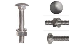 Carriage bolts stainless steel complete M8 x 50 mm