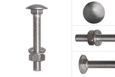 Carriage bolts stainless steel complete M8 x 55 mm