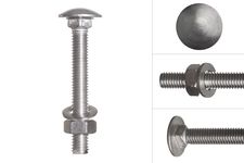 Carriage bolts stainless steel complete M8 x 60 mm