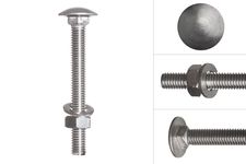 Carriage bolts stainless steel complete M8 x 70 mm