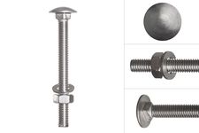 Carriage bolts stainless steel complete M8 x 80 mm