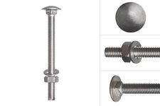 Carriage bolts stainless steel complete M8 x 90 mm