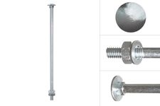 Carriage bolts Galvanized complete M10 x 260 mm