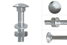 Carriage bolts Galvanized M10 x 50 mm