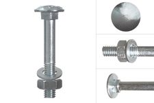 Carriage bolts Galvanized complete M10 x 65 mm