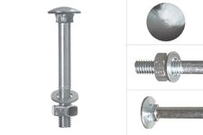 Carriage bolts Galvanized M10 Complete x 80 mm