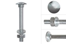 Carriage bolts Galvanized complete M10 x 90 mm