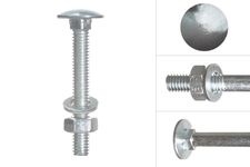 Carriage bolt galvanized m6 x 45 mm