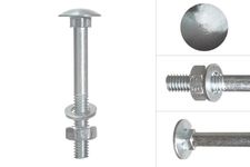 Vagnsbult Förzinkad M6 x 50 mm - 10 Styck
