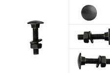 Tornillos carroceros negros M6 x 30 mm