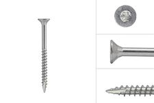 Parafuso para madeira de jardim galvanizado 5 x 60 mm Torx 20 ponta perfurante