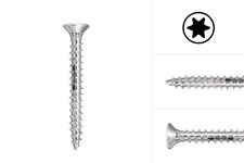 Chipboard screws Galvanized 4 x 55 mm Torx 20 - Box 200 pcs