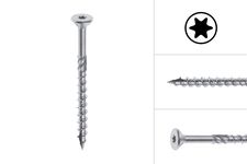 Spånskiveskruv Förzinkad 5 x 110 mm Torx 25, vass spets - 200 st 