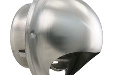 Ventilatierooster 125 mm RVS Bol model