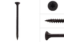Zwarte Schroeven Verzinkt 5 x 70 mm Torx 20 met Snijpunt - 50 Stuks 2