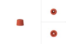 Deurstopper Rubber Rood 25 mm - Per Stuk