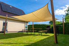 Vela Ombreggiante Impermeabile Quadrata 4x4m - 160gr/m2 - Beige - Al Pezzo