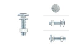Tornillos carroceros galvanizados M10 x 40 mm - 10 unidades