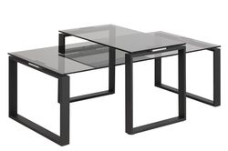 gandrup-salontafel-set-2-zwart-frame-rookglas