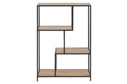 sabro-boekenkast-3-planken-wild-eiken-zwart-frame-2