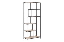 sabro-boekenkast-4-planken-185-asymmetrisch--cm-wild-eiken-zwart-frame-1