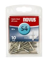 Novus popnagels S4 X 10 mm staal S4 - 20 stuks