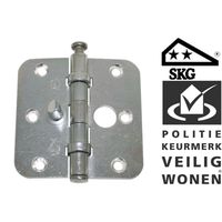 BSW Kogellagerscharnier Ronde Hoek SKG RVS Mat 89 x 89 mm