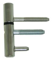 Inboorpaumelle / Ø 12 mm / zwarte nylon ring / voor metalen deuren en kozijnen / staal vernikkeld