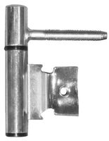 Inboorpaumelle / Ø 14 mm / grijze nylon ring / voor houten deuren en metalen metselkozijnen / staal satijn verchroomd