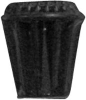 Zwarte rubberen dop voor deurvastzetters met veer DVZ S-serie