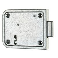 Opleg-kelderslot voor BB / 70 mm / L+R bruikbaar / 2 toeren / incl. sleutelplaat , 2 sleutels en sluitplaat / staal verzinkt