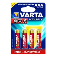 Varta Alkaline Batterij Max Tech AAA 4 Stuks