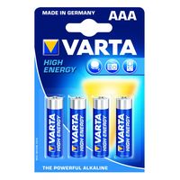Varta Alkaline Batterij High Energy AAA 4 Stuks