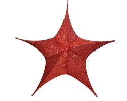 kerstster polyester rood 180cm