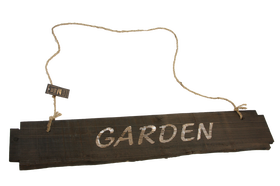 Houten Bordje Garden 58 x 10 x 1 cm