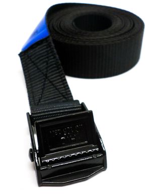 Spanband 25 mm zwart 3 meter met zwarte klemsluiting