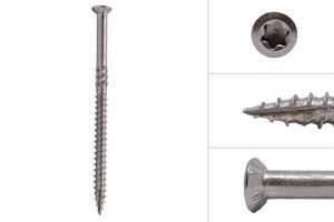 Garden screws stainless steel 410 5 x 80 mm Torx 25 with cutting point - Box 100 pcs