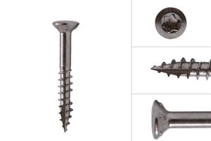 Garden screws stainless steel 410 4 x 30 mm Torx 20 with cutting point - Box 200 pcs