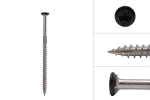 Siding screws Black stainless steel 410 4 x 70 mm Torx 20 with cutting point - Box 200 pieces