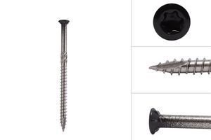 Siding screws Black stainless steel 410 5 x 80 mm Torx 25 with cutting point - Box 100 pieces