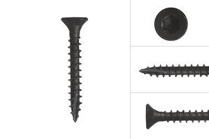 Zwarte Schroeven Verzinkt 4.5 x 30 mm Torx 20 met Snijpunt - 50 Stuks