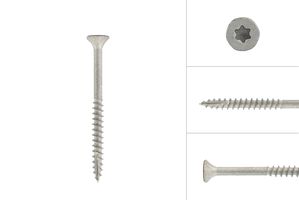 Coated Deck Screw - for Hardwoods with Tannic Acid, like Garapa 5 x 60 mm