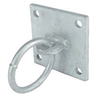 Galvanized Steel Tie Ring on Plate of 100 x 100 mm - Per Piece