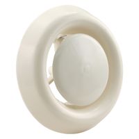 Afzuigventiel 100 - 125 mm rond Crème - Per Stuk